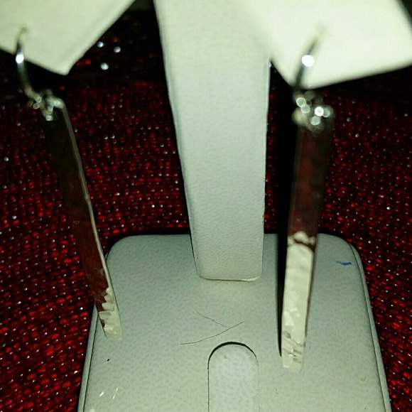 Brand New Pure SS Bar Earrings - Picture 3 of 8